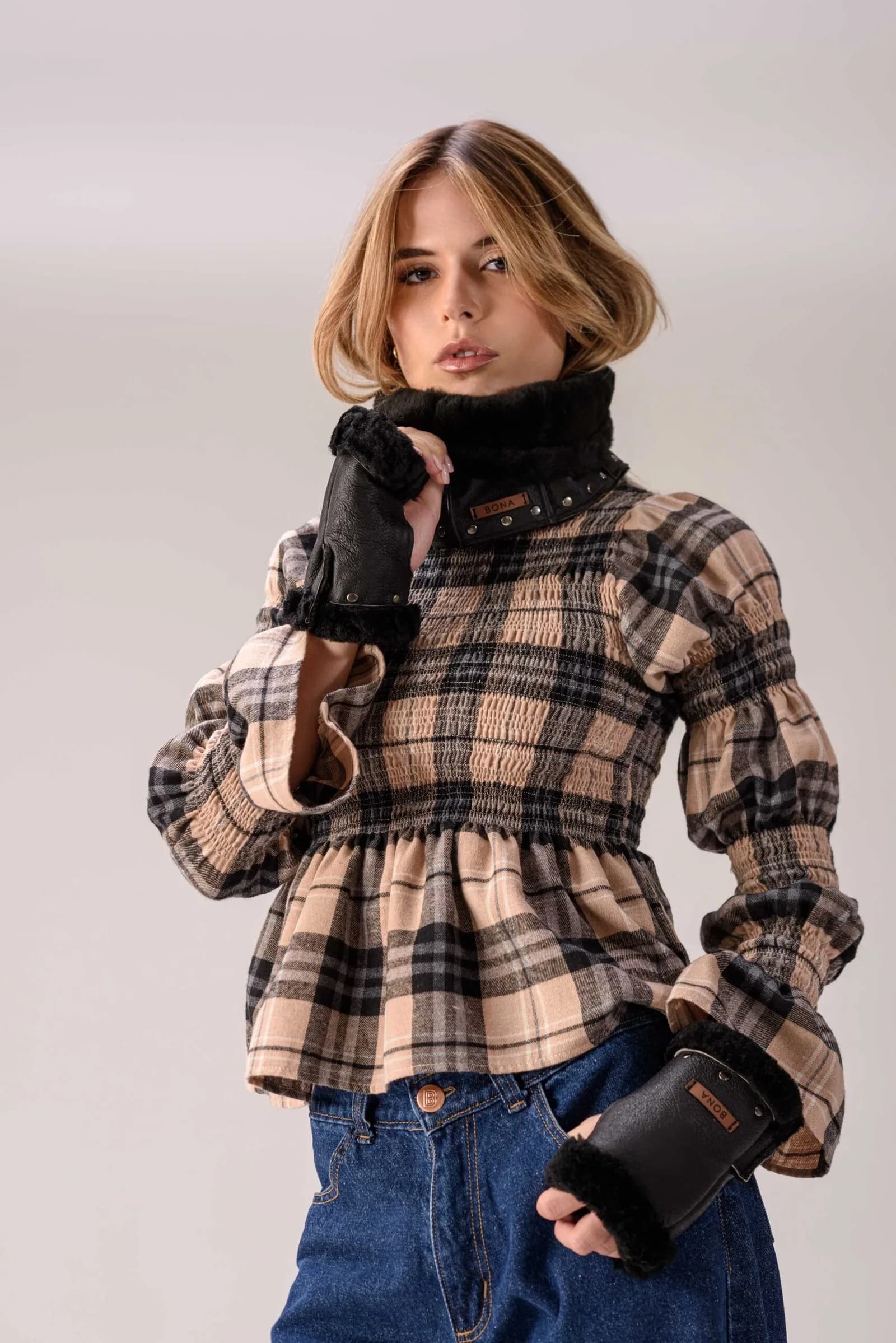 Guantes Kanun (Wool & Leather)