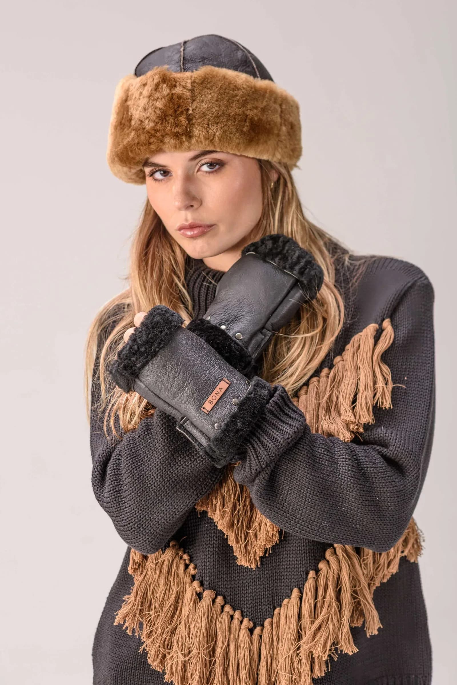 Guantes Kanun (Wool & Leather)