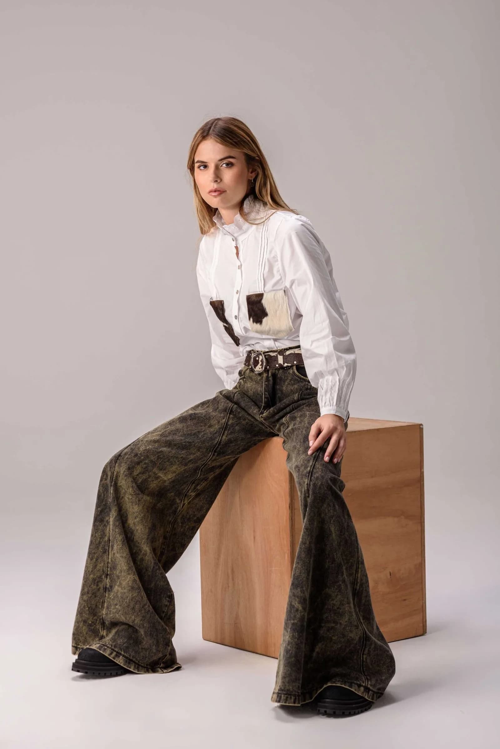 Jean Wide Leg Mediterráneo Camel