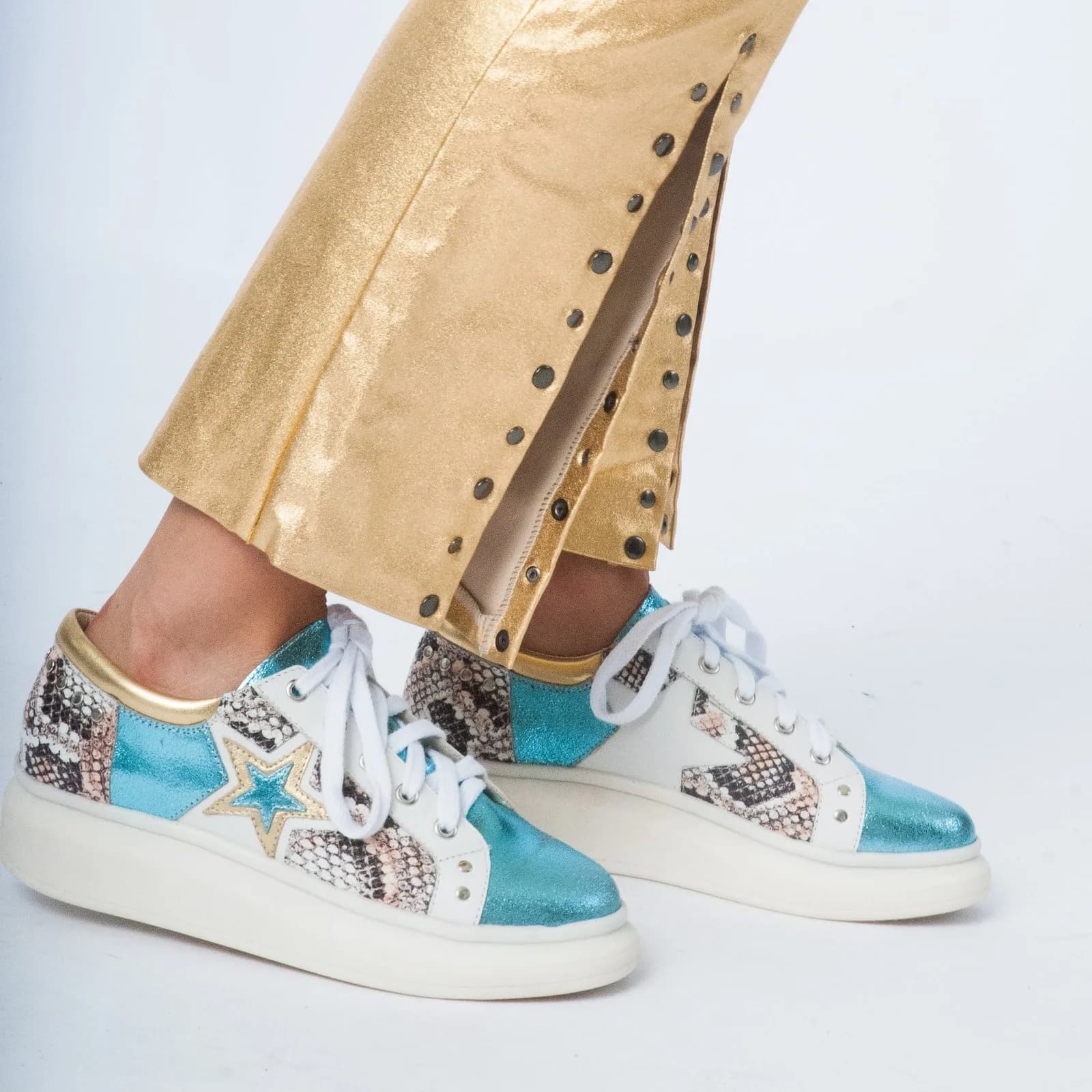 Rolling Leather Shoes Celeste